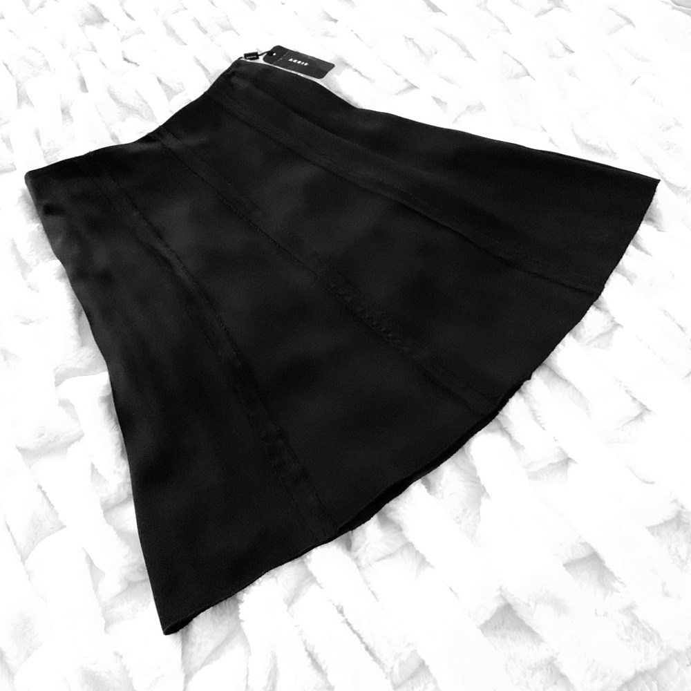 AKRIS A-line Black Skirt
